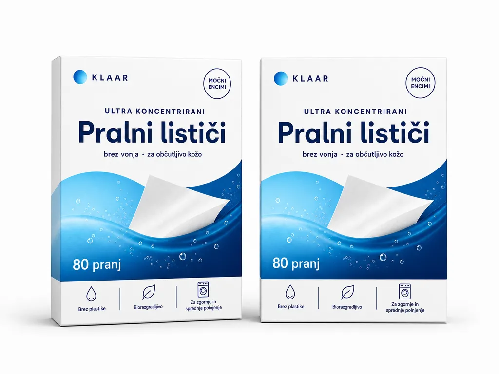 Dve škatlici KLAAR pralnih lističev — paket Family