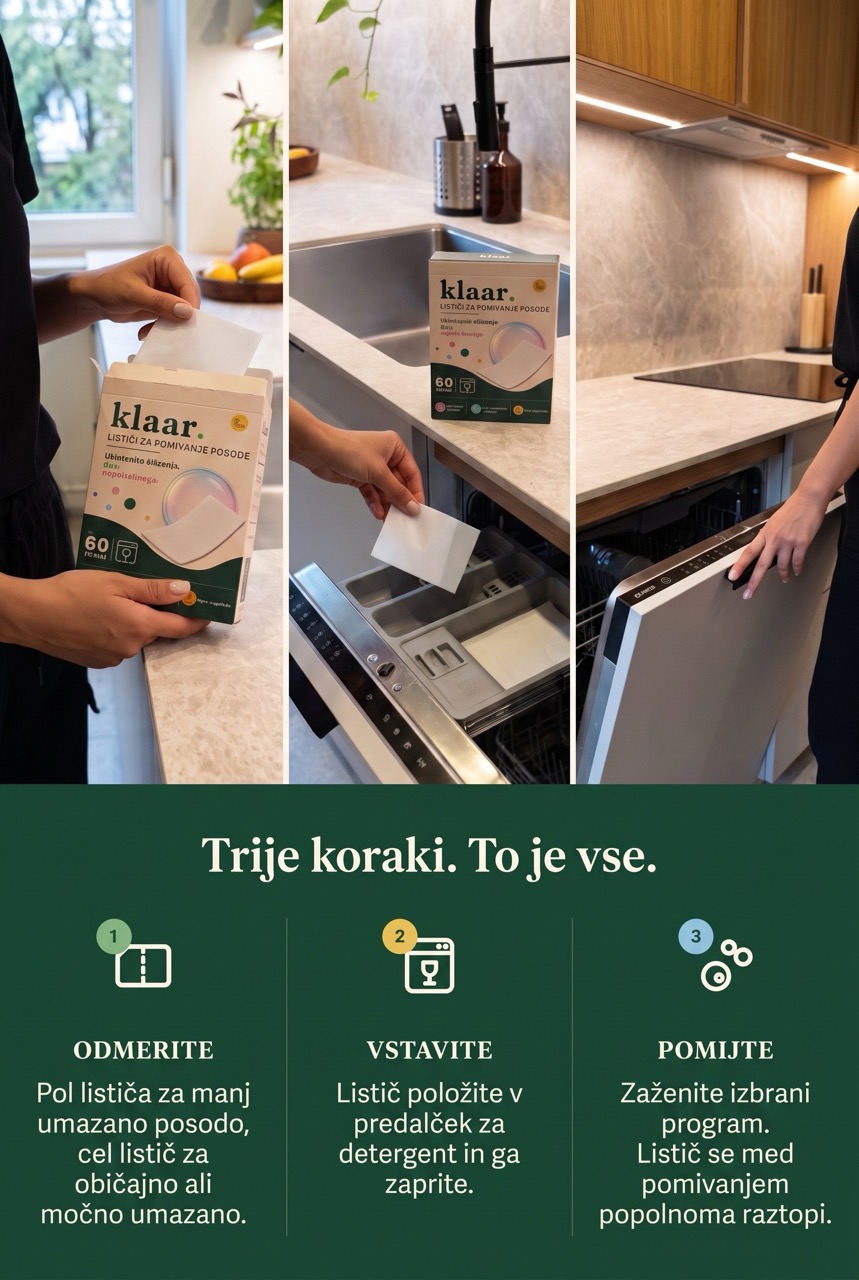 KLAAR lističi za pomivalni stroj