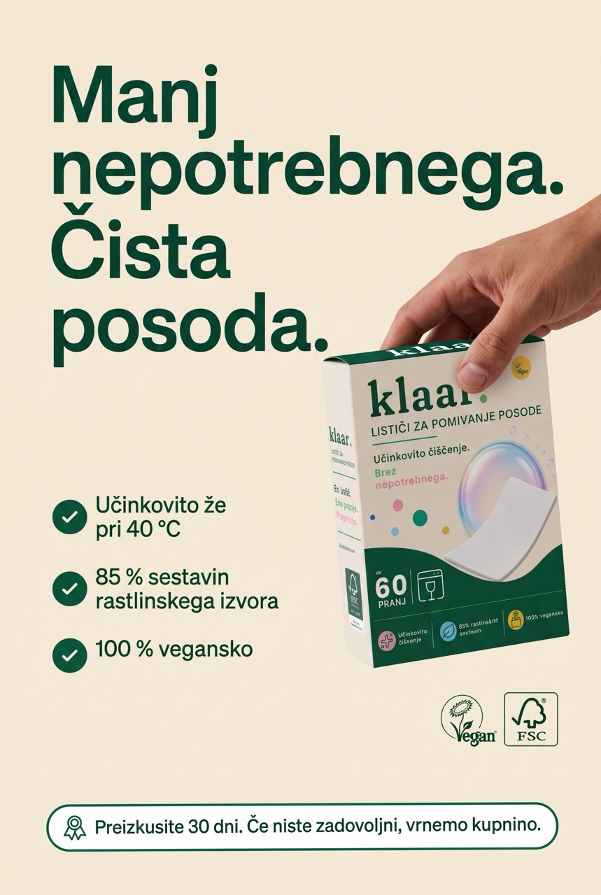 KLAAR lističi za pomivalni stroj